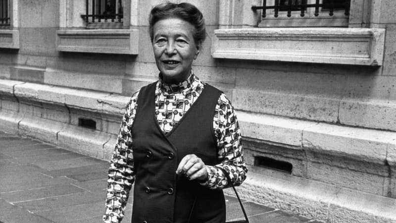 Simone de Beauvoir en 1971 à Paris