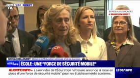Professeurs menacés: Nicole Belloubet veut déployer "une force de sécurité mobile scolaire qui sera nationale"