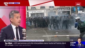 Policier blessé par un coktail molotov : « L’enquête sera confiée à la police judiciaire qui arrive à faire interpeller les responsables », assure Gérald Darmanin 
