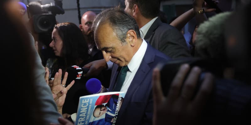 Eric Zemmour après son élimination au premier tour des élections législatives, le 12 juin 2022 à Cogolin (Var).