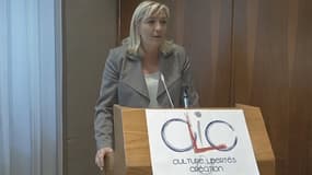 Marine Le Pen lors de la présentation du Clic mardi.