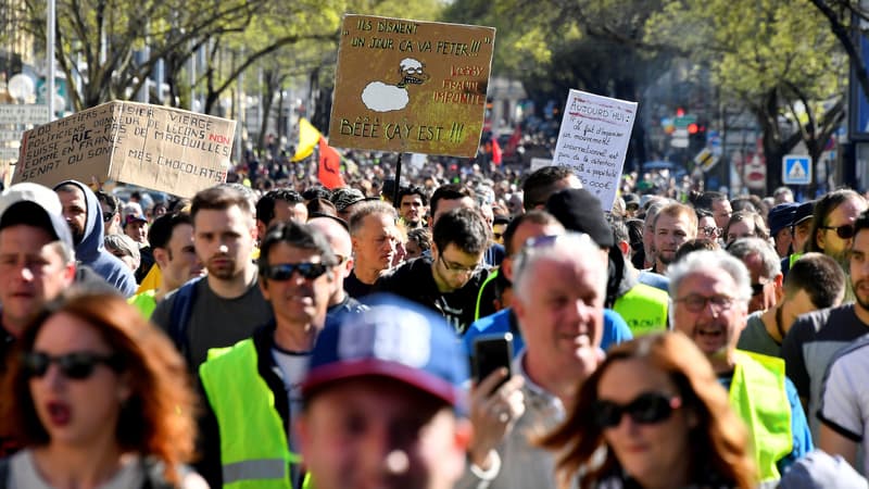 Manifestation des gilets jaunes le 23 mars à Bordeaux.