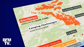 CARTE. Feux de forêts dans le Var : visualisez l'ampleur de l'incendie, 72h après son départ