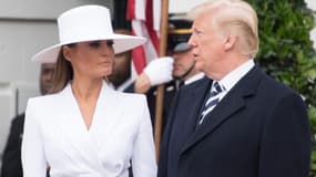 Melania Trump et son mari, le 24 avril 2018 à Washington