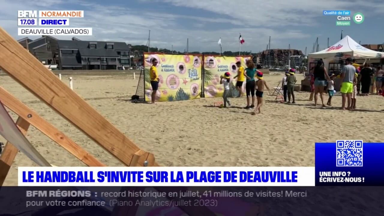 Normandie le handball s'invite sur la plage de Deauville