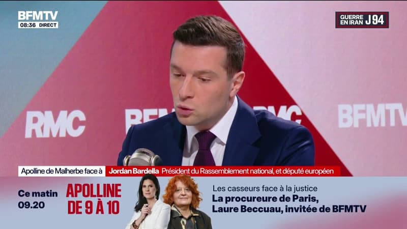 Le premier moyen pour rétablir la sécurité en France, c'est d'arrêter l'immigration, affirme Jordan Bardella