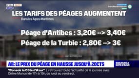 Péages des Alpes-Maritimes: jusqu'à 20 centimes de hausse