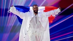 Slimane le 11 mai 2024 à Malmö, en Suède, pour le concours de l'Eurovision