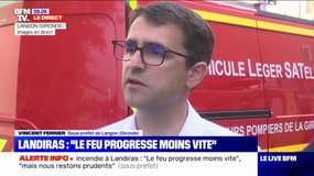 Incendie de Landiras: "À ce stade, nous n'envisageons pas de nouvelles évacuations", annonce le sous-préfet de Langon