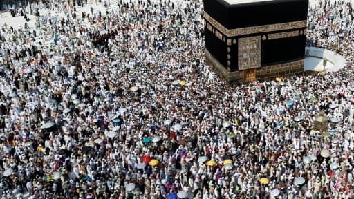 Des pèlerins musulmans à la Grande Mosquée de La Mecque, le 14 septembre 2016, en Arabie saoudite