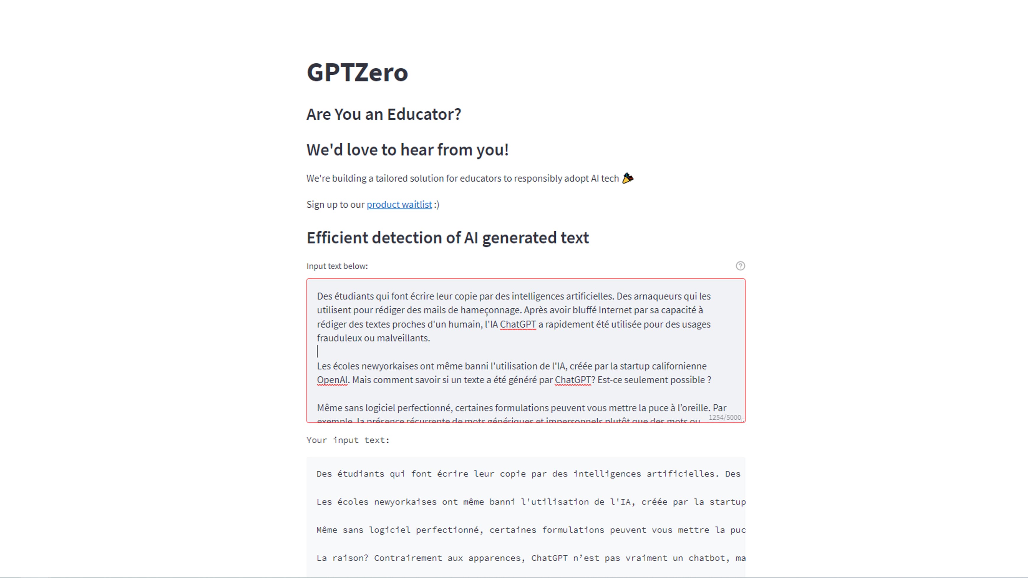 Comment détecter si un texte a été écrit par ChatGPT?