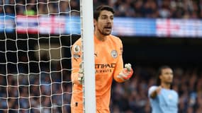 Stefan Ortega lors de Manchester City-West Ham (3-0, 28e journée de Premier League), le 3 mai 2023