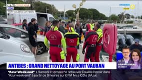 Antibes: grand nettoyage au port Vauban
