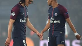 Edinson Cavani et Kylian Mbappé