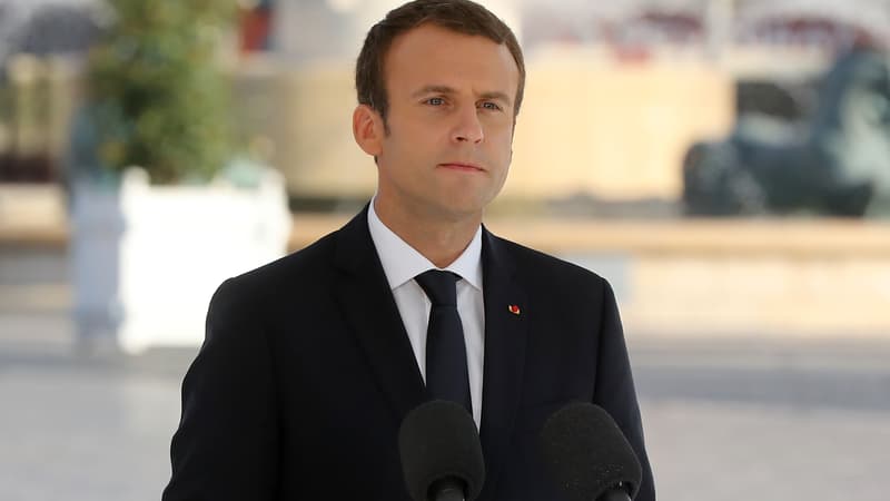 Emmanuel Macron à Nice, le 14 juillet 2017.