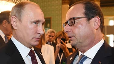 Vladimir Poutine et François Hollande, lors d'une rencontre en octobre, doivent se revoir, ce week-end en Australie, à Brisbane, dans le cadre du G20.