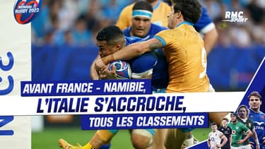Mondial rugby : L'Italie s'accroche, France - Namibie à suivre, résultats et classements