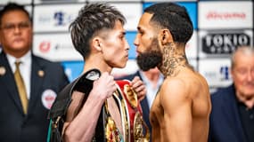 Naoya Inoue et Luis Nery avant leur combat au Tokyo Dome pour le titre incontesté des super-coqs en mai 2024
