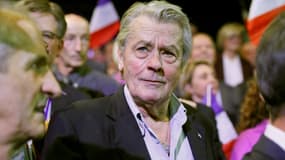 Alain Delon au meeting d'Alain Juppé au Zénith de Paris, le 14 novembre 2016