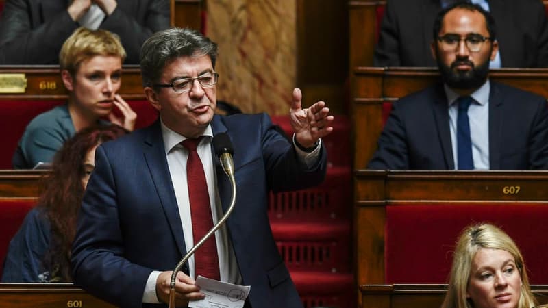 Jean-Luc Mélenchon à l'Assemblée nationale le 18 octobre 2017.
