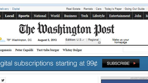 Le site Internet du Washington Post