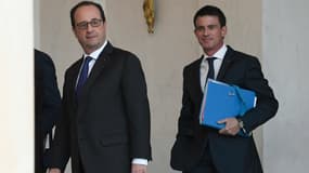 François Hollande et Manuel Valls, à l'Elysée. 