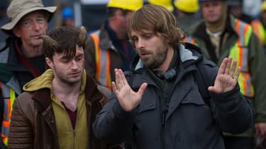 Daniel Radcliffe et Alexandre Aja sur le tournage de "Horns"