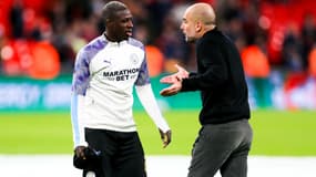 Benjamin Mendy et Pep Guardiola