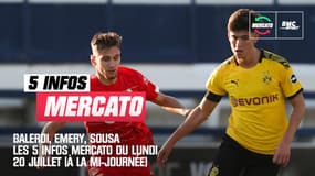 Balerdi, Emery, Sousa... les 5 infos mercato du 20 juillet (à la mi-journée)