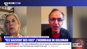 Michèle Laroque sur l'hommage de Goldman: "Nous les artistes, nous devons faire du bien par la musique ou le rire"