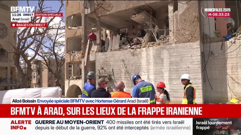 Guerre au Moyen-Orient: BFMTV sur les lieux de la frappe iranienne à Arad