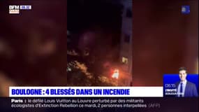 Boulogne-Billancourt: quatre blessés dans un incendie