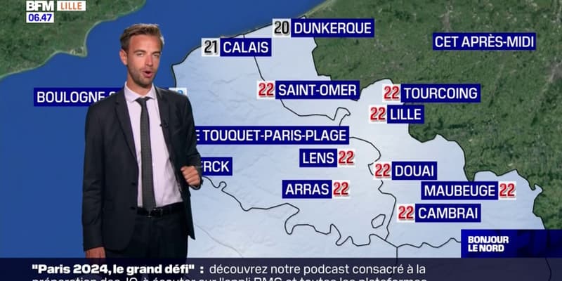 Météo Nord-Pas-de-Calais: de belles éclaircies malgré quelques passages nuageux, jusqu'à 22°C à Lille