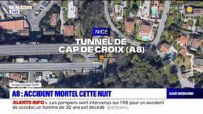 Nice: accident mortel sur l'A8 au niveau du cap de Croix