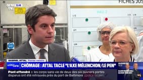 Gabriel Attal dénonce "un axe Mélenchon/Lepen" contre la réforme de l'assurance chômage.