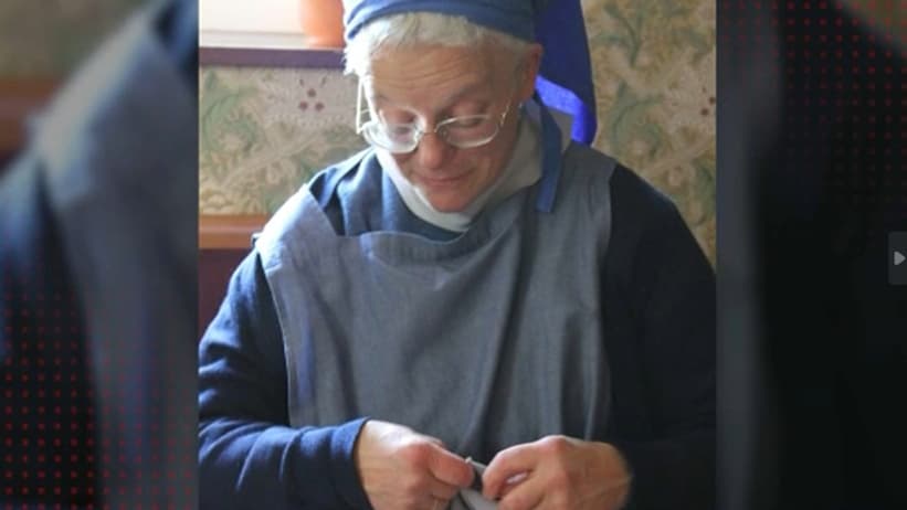 Catherine Draveil  lorsqu'elle était religieuse