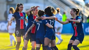 La joie des Parisiennes lors de PSG-Sparta Prague