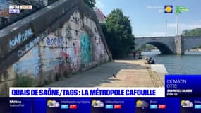 Quais de Saône: la métropole continue de nettoyer les tags, après avoir affirmé le contraire