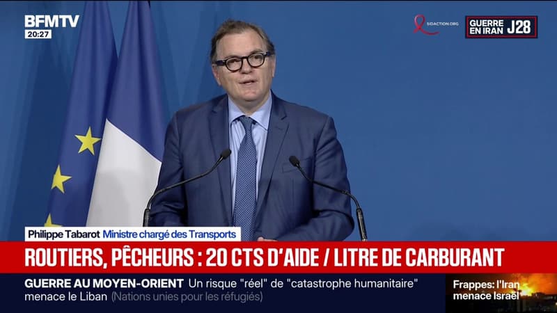 Aides carburants de 20 centimes/litre pour le transport routier et la pêche: “Nous mettons en place une aide exceptionnelle”, annonce Philippe Tabarot, ministre chargé des Transports
