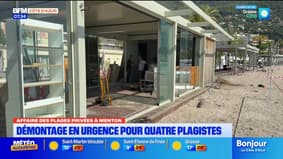 Plages privées à Menton : démontage en urgence
