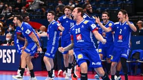 L'équipe de France de handball, à Budapest (Hongrie) le 26 janvier 2022