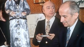 Gérard Oury et Louis de Funès en 1973 après le succès de Rabbi Jacob.