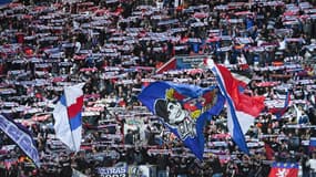Les supporters lyonnais au Groupama Stadium samedi dernier face à Caen.