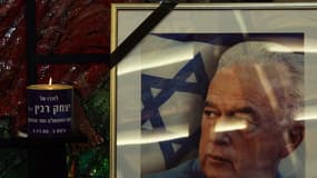 Un hommage à l'ancien Premier ministre israélien Yitzhak Rabin à Jérusalem, le 23 octobre 2007