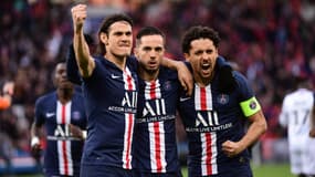 Pablo Sarabia avec Cavani et Marquinhos