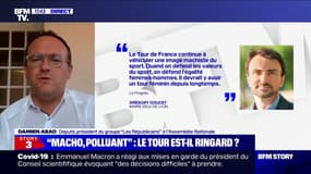 "C'est du racisme de classe": Damien Abad répond à Grégory Doucet, qui avait jugé le Tour de France "machiste et polluant"