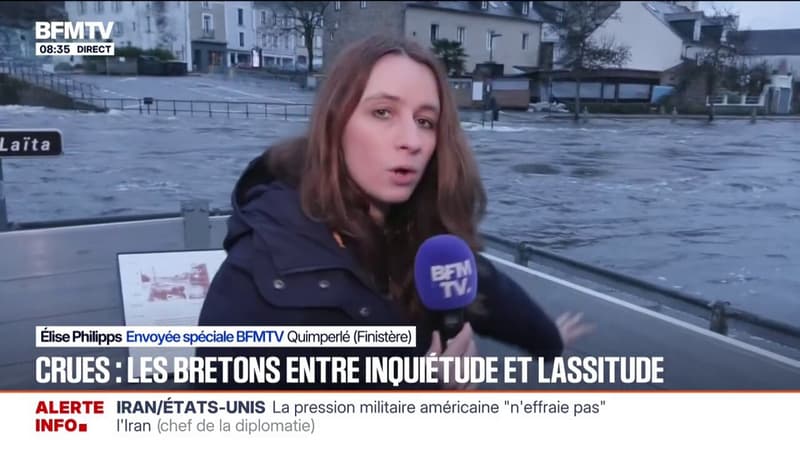 Risque de crues: Qumperlé scrute une nouvelle fois avec attention le niveau de la rivière Laïta