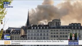 Un incendie est en cours à la cathédrale Notre-Dame de Paris