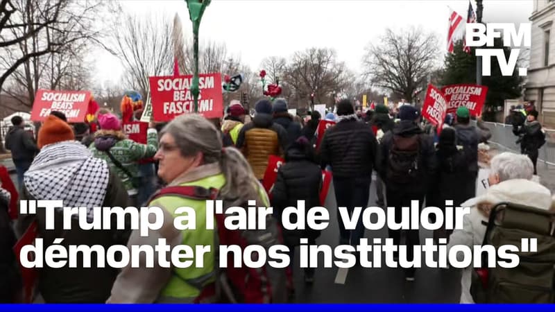 À deux jours de l'investiture de Donald Trump, des manifestations contre le 47e président ont lieu à Washington