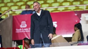Eric Roy dans les tribunes du stade Louis-II en novembre 2022 